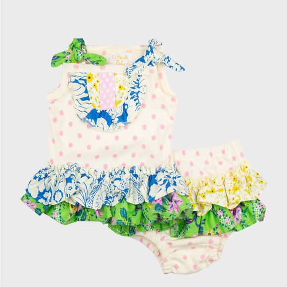 Daisy Bloom Haute Baby Two piece Outfit - Picture 1 of 2